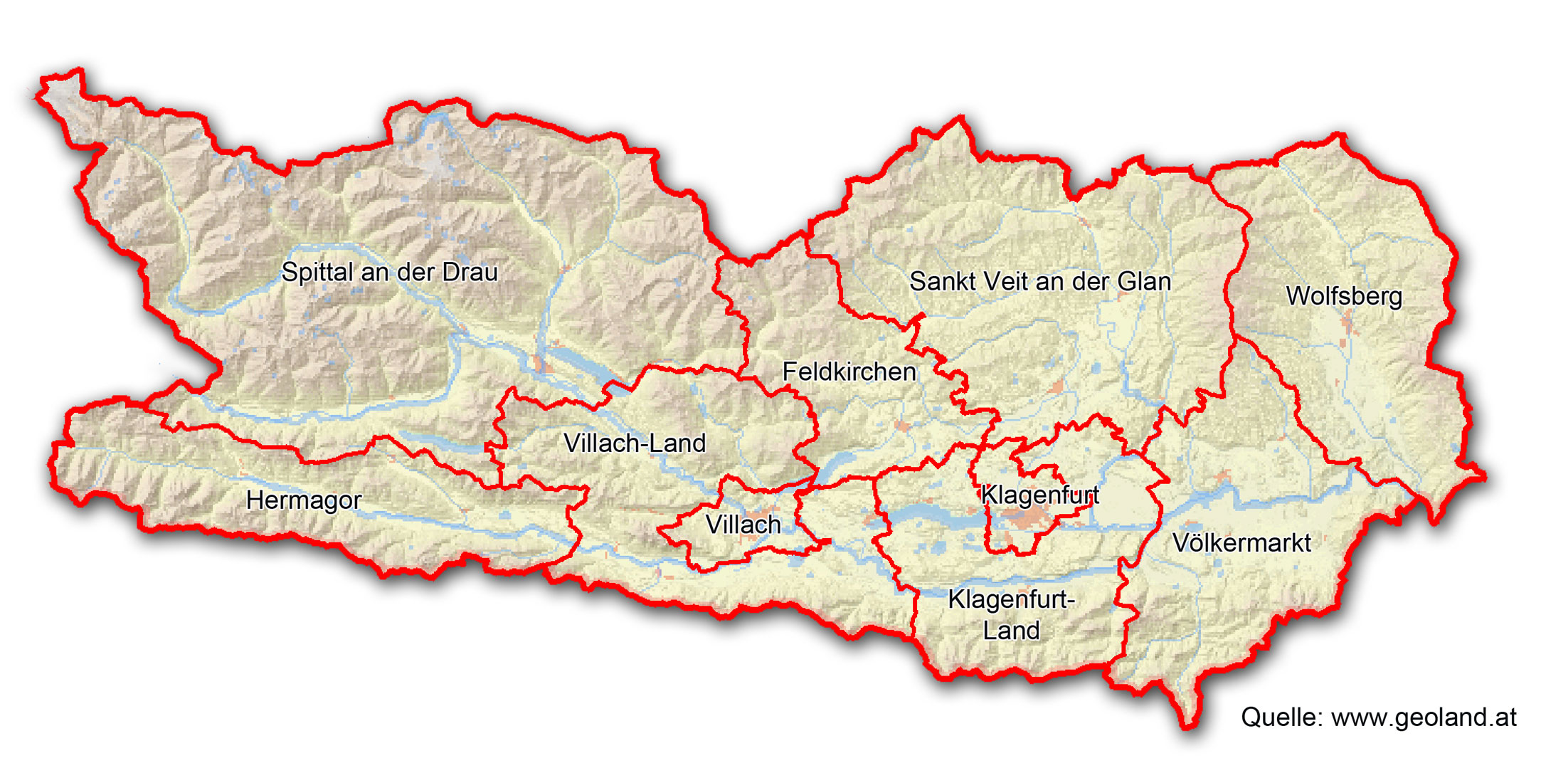 Kärnten Österreich Karte